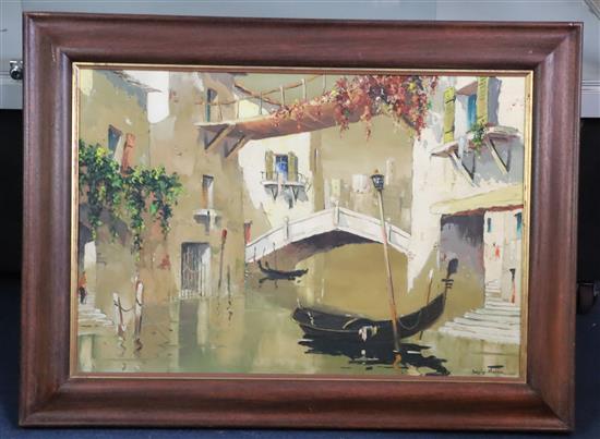 § Cecil Rochfort DOyly John (1906-1993) Venetian canal scene 17 x 25in.